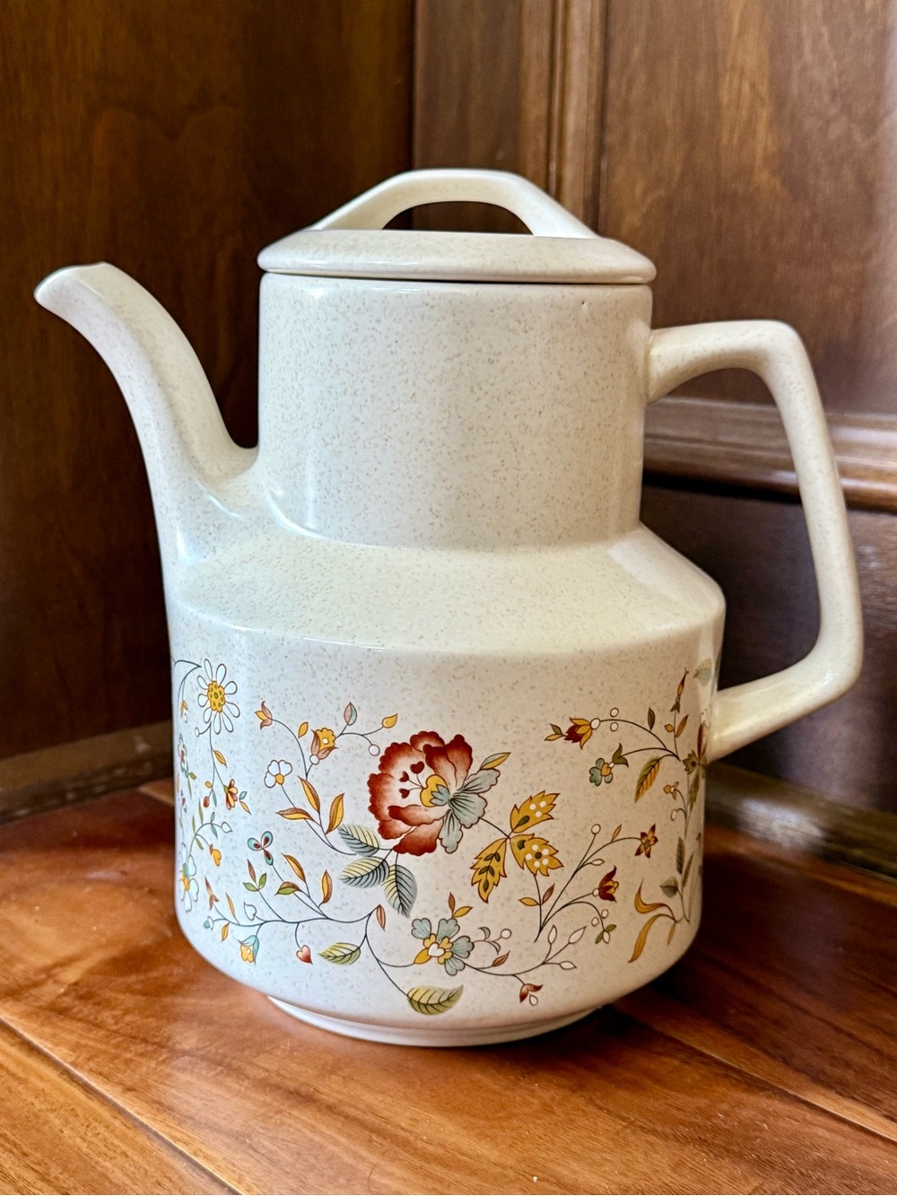 Vintage Lennox Temper-Ware Coffee Pot in Merriment Pattern